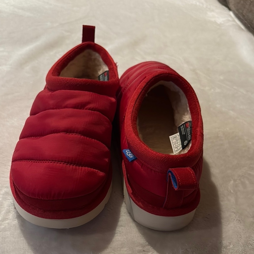 Gently Loved UGG Red Quilted Slippers